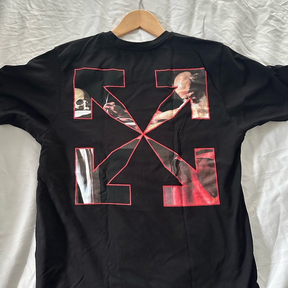 Off-White Caravaggio Short-Sleeve Over Tee 'Black/Red'
